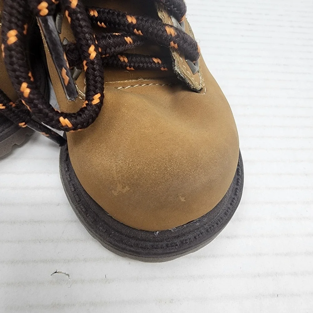 Route 66 Ankle Boots Toddler‎ Boys 2M Brown Lace Up Padded Collar Lug Sole Great